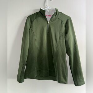 green athletic jacket